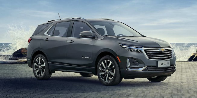 Vista frontal de la nueva Chevrolet Equinox 2022